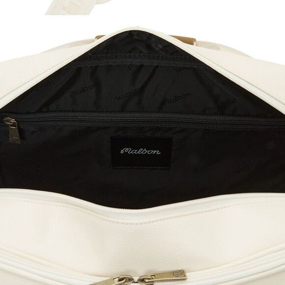 Malbon Golf Green White Travel Duffle Bag Weekender Carry-On Shoulder Strap - Picture 9 of 10